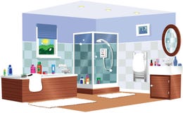 Bagno tipico royalty illustrazione gratis Bagno tipico royalty illustrazione gratis