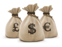 Bags With Money Stock Photography Bags With Money Stock Photography