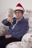 Bah Humbug Mature Senior Woman No Christmas Spirit Stock Photography Bah Humbug Mature Senior Woman No Christmas Spirit Stock Photography