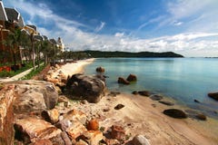 Bai Khem plaża jest jeden piękne plaże w Phu Quoc wyspie, Vietnam zdjęcia stock Bai Khem plaża jest jeden piękne plaże w Phu Quoc wyspie, Vietnam zdjęcia stock