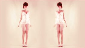 Bailarín de sexo femenino del disco de Beautfiul almacen de video Bailarín de sexo femenino del disco de Beautfiul almacen de video