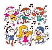 Baile de los niños ilustración del vector Baile de los niños ilustración del vector