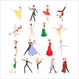 Baile el festival, diversos estilos de la danza, icono plano libre illustration Baile el festival, diversos estilos de la danza, icono plano libre illustration
