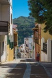 Bakgata av den Teror staden, Gran Canaria, Spanien royaltyfri bild Bakgata av den Teror staden, Gran Canaria, Spanien royaltyfri bild