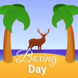 Bakgrund för begrepp för ö för boxningdag, tecknad filmstil stock illustrationer Bakgrund för begrepp för ö för boxningdag, tecknad filmstil stock illustrationer