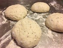 Baking: dough for bread, crackers, soft roll stock photography Baking: dough for bread, crackers, soft roll stock photography