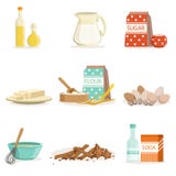 Baking Ingredients And Kitchen Tools And Utensils Collection Of Realistic Cartoon Vector Illustrations With Cooking vector illustration Baking Ingredients And Kitchen Tools And Utensils Collection Of Realistic Cartoon Vector Illustrations With Cooking vector illustration