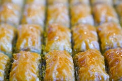 Baklava com pistache, sobremesa tradicional turca fotos de stock Baklava com pistache, sobremesa tradicional turca fotos de stock