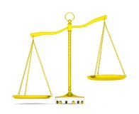 Balance scale over white background Stock Images Balance scale over white background Stock Images
