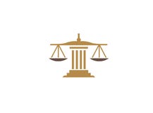 Balance scales on a law Building Justice for logo design illustration vector illustration Balance scales on a law Building Justice for logo design illustration vector illustration
