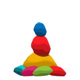 Balance stones vector illustration, colorful stone stock illustration Balance stones vector illustration, colorful stone stock illustration