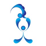 Balancierendes Logo des Sports und des Körpers stock abbildung Balancierendes Logo des Sports und des Körpers stock abbildung