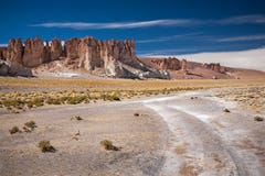 Balanç catedrais em Salar de Tara, o Chile fotografia de stock Balanç catedrais em Salar de Tara, o Chile fotografia de stock