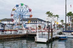 Balboa Island pier near Newport harbor beach in california royalty free stock photography Balboa Island pier near Newport harbor beach in california royalty free stock photography