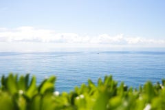 Balearisches Meer, wie von Santa Clotilde Gardens in Lloret de Mar, Spanien gesehen lizenzfreies stockbild Balearisches Meer, wie von Santa Clotilde Gardens in Lloret de Mar, Spanien gesehen lizenzfreies stockbild