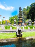 Bali Indonesien - April 17, 2012: Tirtagangga vattenslott fotografering för bildbyråer Bali Indonesien - April 17, 2012: Tirtagangga vattenslott fotografering för bildbyråer