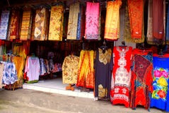 Balinese Colourful Batik (Indonesia) Stock Photo Balinese Colourful Batik (Indonesia) Stock Photo
