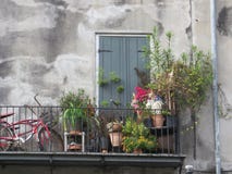 Balkon, Vieux Carre, New Orleans stock afbeelding Balkon, Vieux Carre, New Orleans stock afbeelding