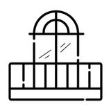 Balkongvektorsymbol royaltyfri illustrationer Balkongvektorsymbol royaltyfri illustrationer