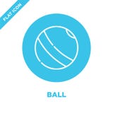 ball icon vector from baby toys collection. Thin line ball outline icon vector illustration. Linear symbol for use on web and royalty free illustration ball icon vector from baby toys collection. Thin line ball outline icon vector illustration. Linear symbol for use on web and royalty free illustration