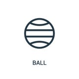 ball icon vector from gym collection. Thin line ball outline icon vector illustration vector illustration ball icon vector from gym collection. Thin line ball outline icon vector illustration vector illustration
