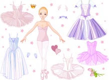Ballerina con i costumi illustrazione di stock Ballerina con i costumi illustrazione di stock