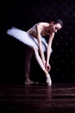 Ballerina dancer in white tutu royalty free stock photography Ballerina dancer in white tutu royalty free stock photography