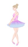 Ballerina im rosa Kleid stock abbildung Ballerina im rosa Kleid stock abbildung