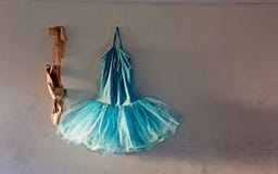 Ballet Costume On Old Wall Royalty Free Stock Photos