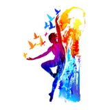 Ballet dancer fitness, aerobics. Rhythmic gymnastics. Vector illustration vector illustration Ballet dancer fitness, aerobics. Rhythmic gymnastics. Vector illustration vector illustration