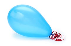 Ballon bleu simple de partie D'isolement sur le fond blanc Image libre de droits Ballon bleu simple de partie D'isolement sur le fond blanc Image libre de droits