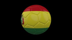Ballon de football avec le drapeau Bolivie, rendu 3d illustration stock Ballon de football avec le drapeau Bolivie, rendu 3d illustration stock