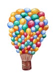Ballon van de meerderheid van ballenwaterverf vector illustratie Ballon van de meerderheid van ballenwaterverf vector illustratie