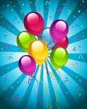 Ballons de fête d'anniversaire Photographie stock Ballons de fête d'anniversaire Photographie stock