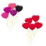 Ballons en forme de coeur colorés de vecteur illustration libre de droits Ballons en forme de coeur colorés de vecteur illustration libre de droits