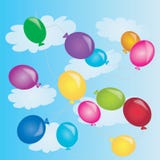 Ballons In The Sky Stock Images