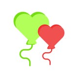 Balloon hearts icon vector isolated on white background, Balloon hearts sign , question symbols vector illustration Balloon hearts icon vector isolated on white background, Balloon hearts sign , question symbols vector illustration