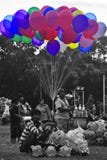 Balloon sellers stock image Balloon sellers stock image