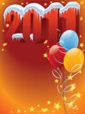 Balloons 2011. New Year 2011 decoration ready for posters and cards royalty free illustration Balloons 2011. New Year 2011 decoration ready for posters and cards royalty free illustration