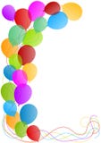 Balloons border card Stock Photos Balloons border card Stock Photos