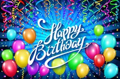 Happy Birthday Balloons Banner Stock Vector - Image: 24917593