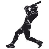 Ballplayer, σκιαγραφία ελεύθερη απεικόνιση δικαιώματος Ballplayer, σκιαγραφία ελεύθερη απεικόνιση δικαιώματος