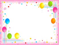 balony graniczą ramy kolorowego przyjęcia royalty ilustracja balony graniczą ramy kolorowego przyjęcia royalty ilustracja
