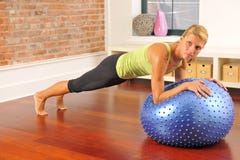 balowi ćwiczenia domu pilates Obraz Royalty Free