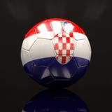 balón de fútbol 3d con el ejemplo de la bandera de Croacia Fotografía de archivo balón de fútbol 3d con el ejemplo de la bandera de Croacia Fotografía de archivo