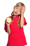 Bambina con il limone fotografie stock Bambina con il limone fotografie stock