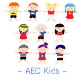 Bambini dell'asiatico di CEA illustrazione di stock Bambini dell'asiatico di CEA illustrazione di stock
