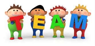 Bambini della squadra illustrazione vettoriale Bambini della squadra illustrazione vettoriale