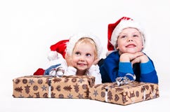 Bambini di natale immagini stock Bambini di natale immagini stock