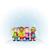 Bambini vestiti per l'inverno 2 royalty illustrazione gratis Bambini vestiti per l'inverno 2 royalty illustrazione gratis